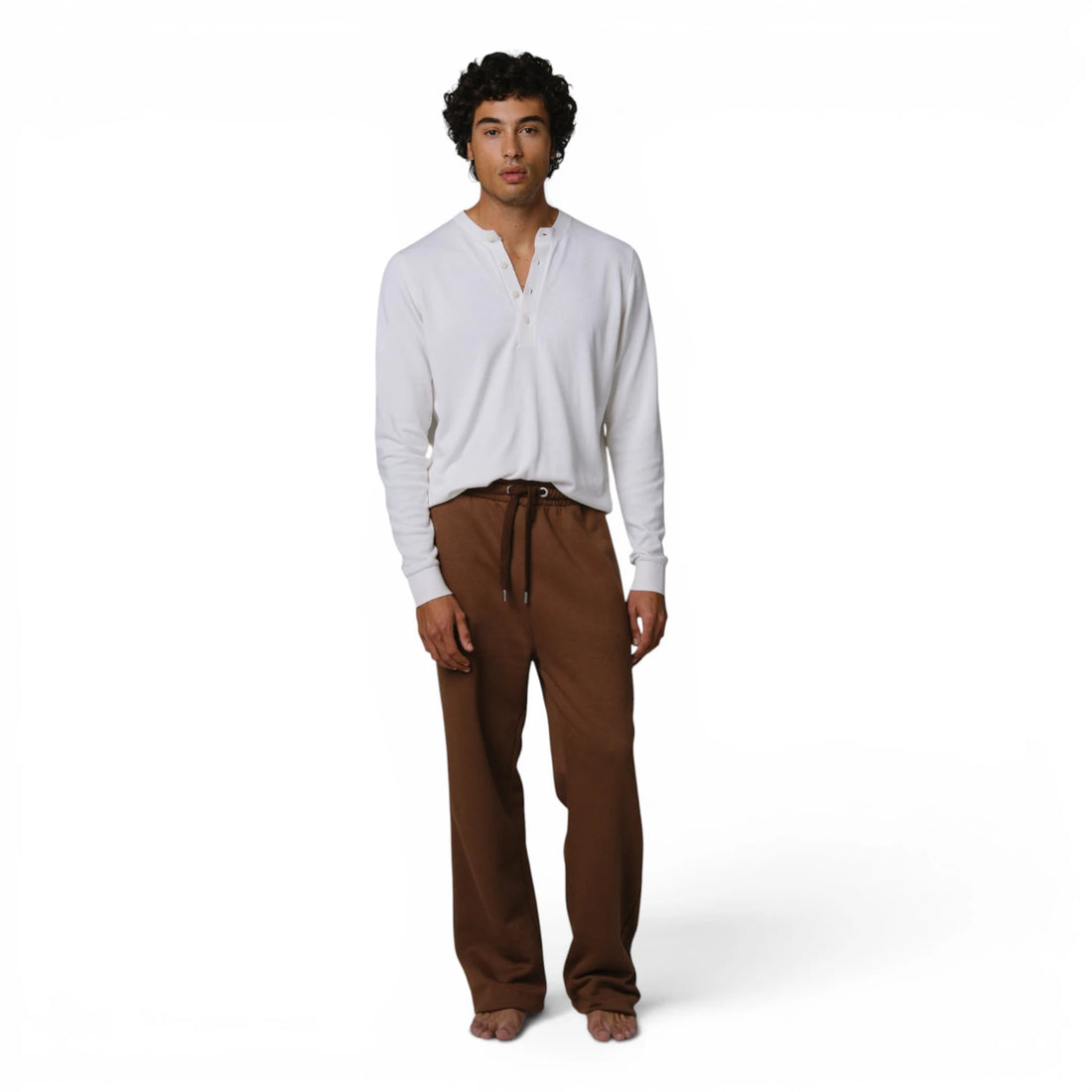 Chocolate Brown Straight Leg Jogger