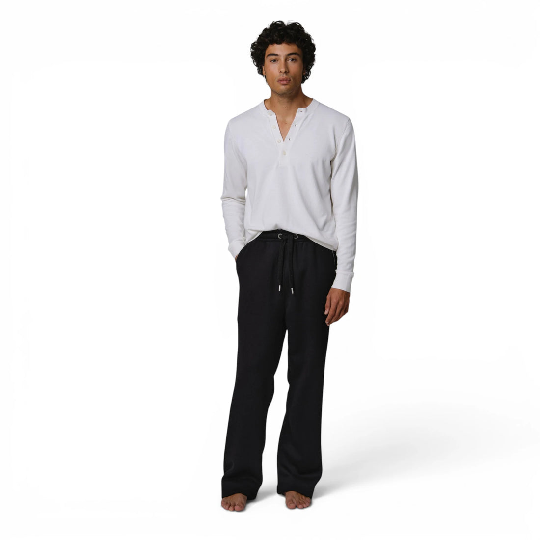 Noir Deep Black Straight Leg Jogger